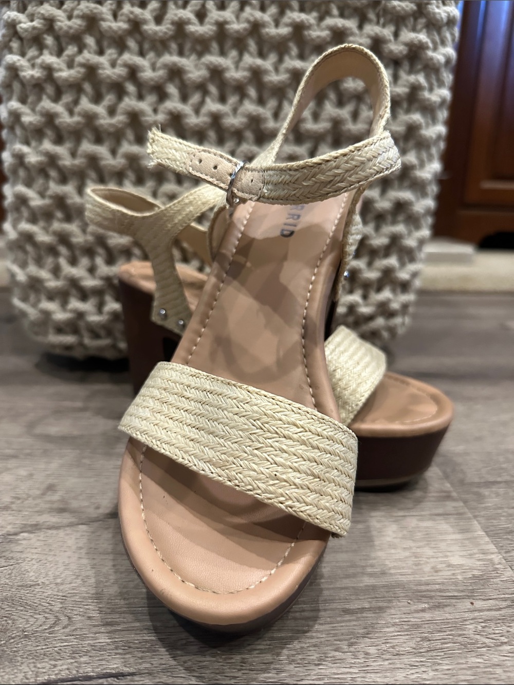 Torrid Women’s Beige Braided Strap Platform Sandals